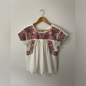 Madewell Floral Embroidered Blouse